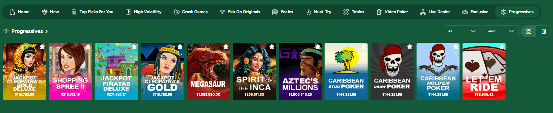FairGo casino jackpot games