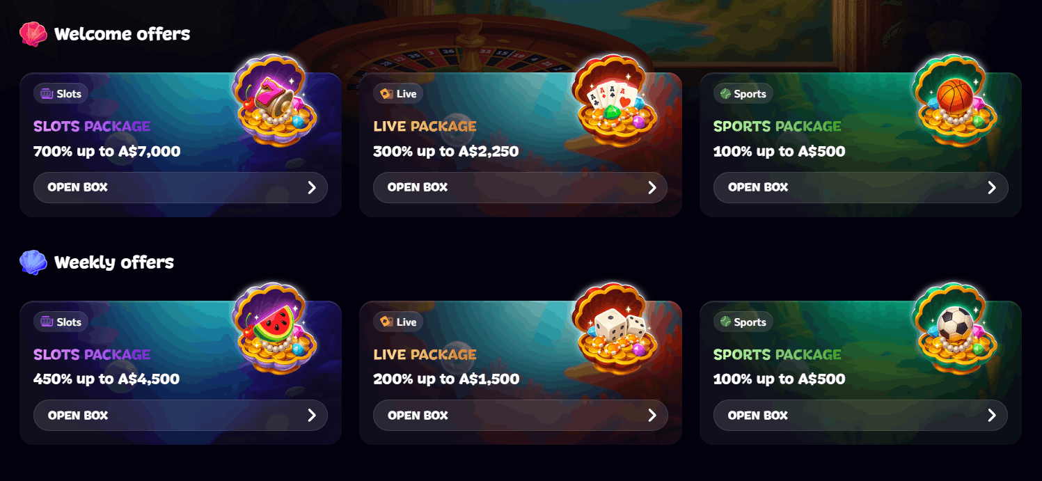 Aphrodite casino welcome and weekly bonuses
