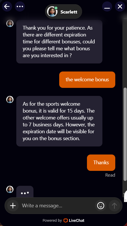 AphrAphrodite Casino live chat customer supportodite Casino available payment methods