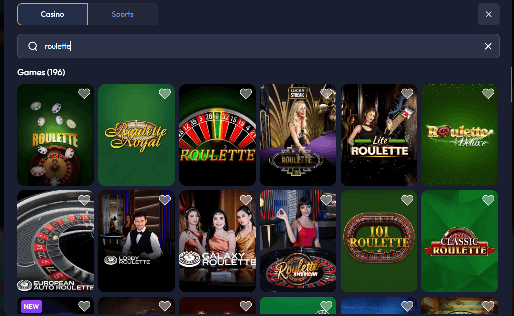 SpinsHub Casino roulette games