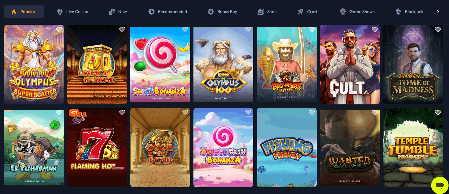 SpinsHub Casino games