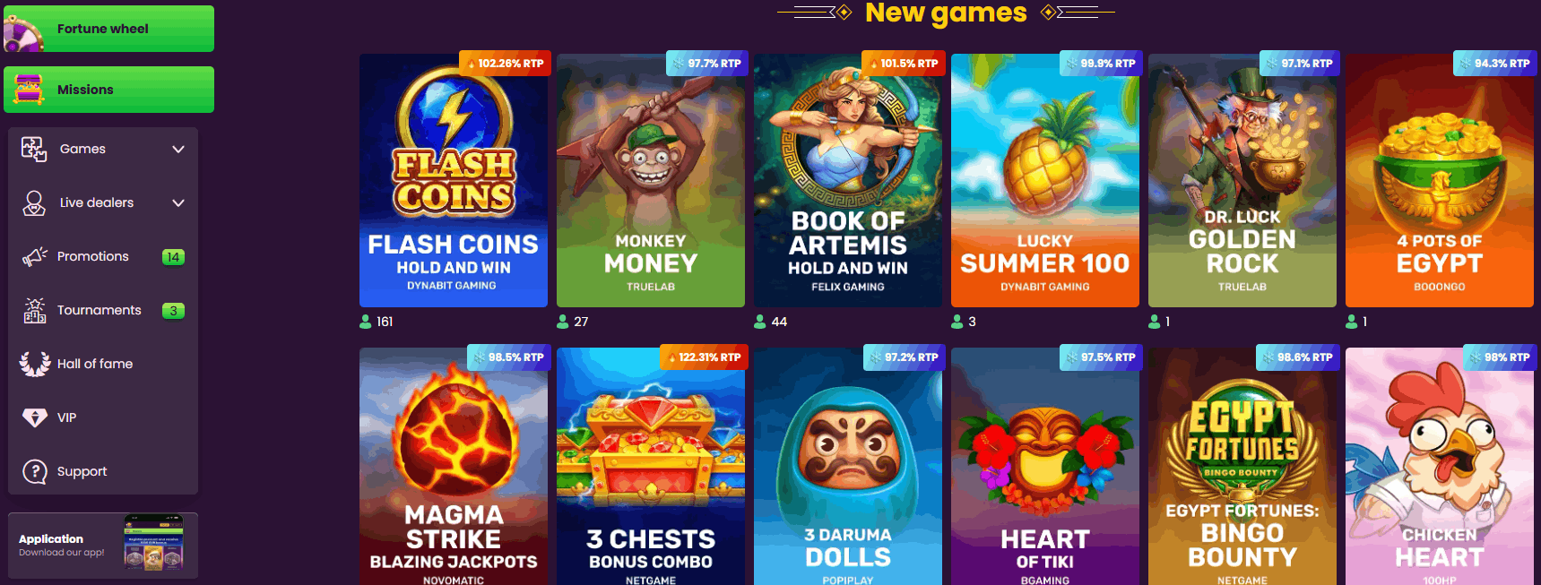 Bizzo Casino new games