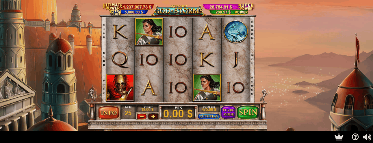 Age of Gods: God of Storms online pokie by Playtech