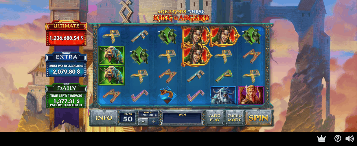 Age of the Gods: King of Asgard online pokie by Playtech