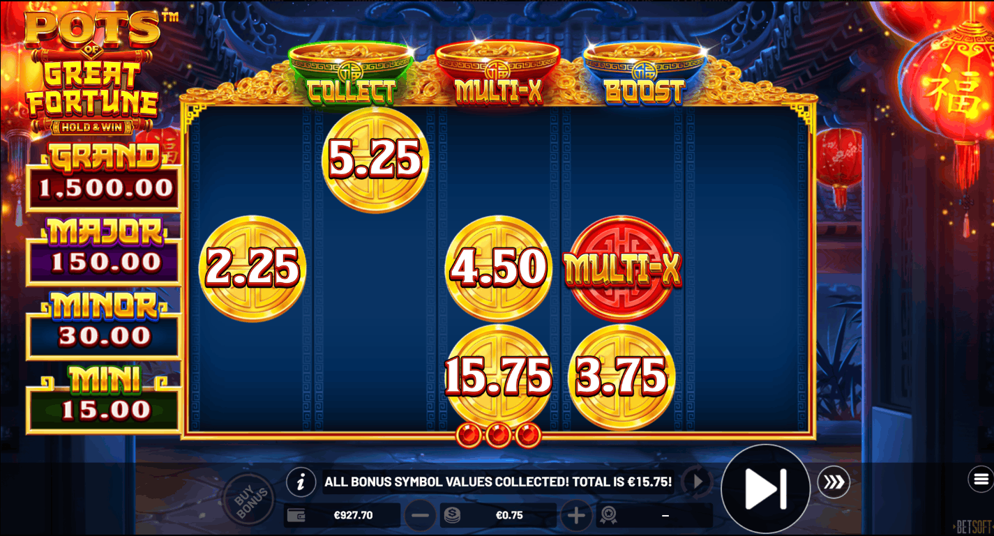 Online pokie Pots of Great FOrtune Hold & Win by Booming Games