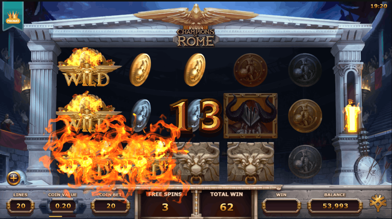 Yggdrasil Champios of Rome pokie